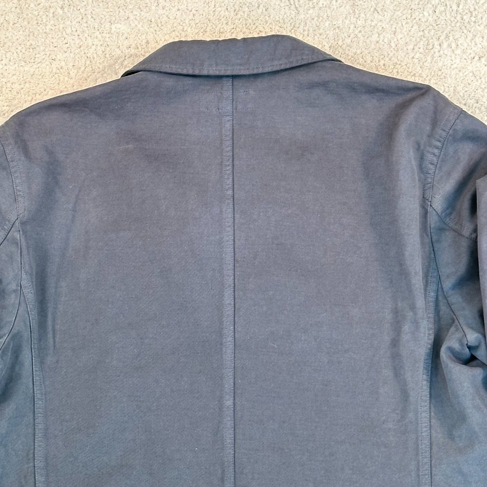 Wallace and Barnes Chore Blazer Slim Fit Cotton Linen Blend Navy Blue Size - Picture 4 of 12